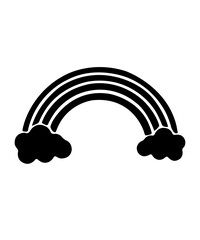 Obraz premium Rainbow clip art design on plain white transparent isolated background for card, shirt, hoodie, sweatshirt, apparel, tag, mug, icon, poster or badge