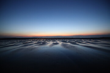 Fototapeta na wymiar Belgian coastline, sunset