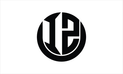 IZ initial letter circle icon gaming logo design vector template. batman logo, sports logo, monogram, polygon, war game, symbol, playing logo, abstract, fighting, typography, icon, minimal, wings logo