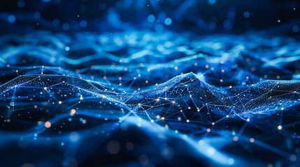 Obraz premium In the Rhythms of the Digital Age, Meshes Dance in the Symphony of Connectivity, A Tapestry of Technology Woven in the Threads of Tomorrow
