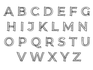 Graffiti font.
Grunge alphabet
Vector unusual font.
Drawn alphabet