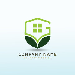 green life home vector logo design