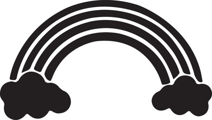 Rainbow clip art design on plain white transparent isolated background for card, shirt, hoodie, sweatshirt, apparel, tag, mug, icon, poster or badge