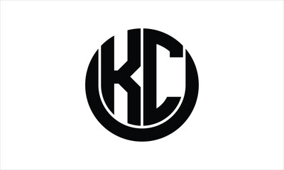 KC initial letter circle icon gaming logo design vector template. batman logo, sports logo, monogram, polygon, war game, symbol, playing logo, abstract, fighting, typography, icon, minimal, wings logo