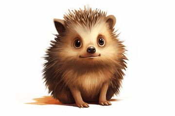 Curious hedgehog icon, with its quizzical expression and spiky coat, symbolizing curiosity, protection, and resilience.