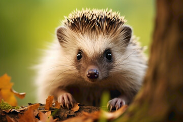 Curious hedgehog icon, with its quizzical expression and spiky coat, symbolizing curiosity, protection, and resilience.