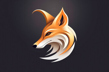 Curious fox logo, with its sly expression and agile posture, representing cunning and adaptability.