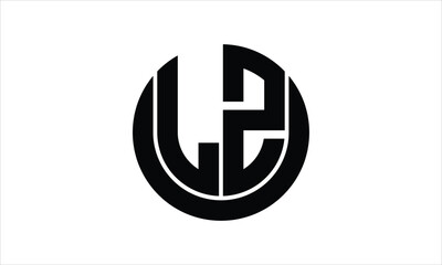 LZ initial letter circle icon gaming logo design vector template. batman logo, sports logo, monogram, polygon, war game, symbol, playing logo, abstract, fighting, typography, icon, minimal, wings logo - obrazy, fototapety, plakaty