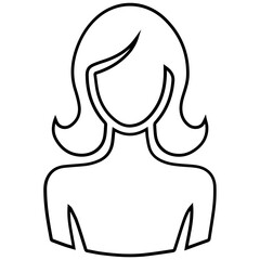 woman or female icon set