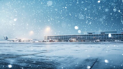  Airport. Got stuck at airport. Snowfall. Winter weather causing travel difficulties at the airport.