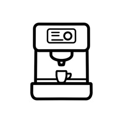 Coffeemaker vector concept line icon or symbol