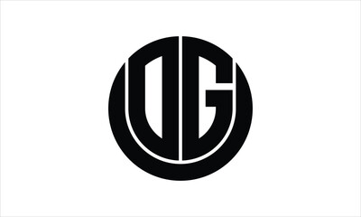 OG initial letter circle icon gaming logo design vector template. batman logo, sports logo, monogram, polygon, war game, symbol, playing logo, abstract, fighting, typography, icon, minimal, wings logo