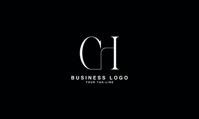 CH, HC, C, H, Abstract Letters Logo monogram