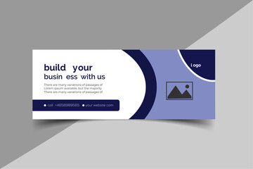 Fototapeta premium modern social media Facebook cover design template.