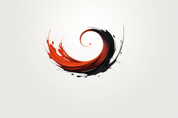 Artistic logo concept featuring a brushstroke motif, evoking the essence of creativity and imagination.