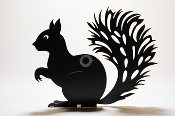 Agile squirrel silhouette, with its bushy tail and nimble movements, symbolizing resourcefulness and adaptability.
