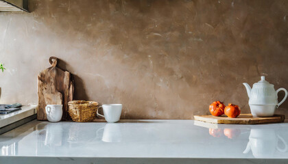 marbel kitchen counter; modern kitchen; empty kitchen counter; product display