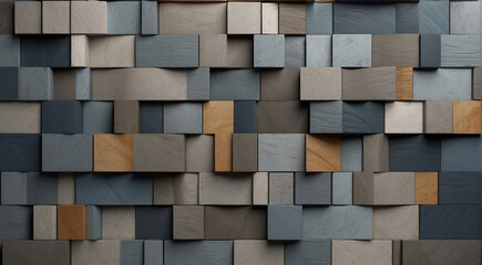 Geometric Mosaic Marvel: 3D Rendering of Abstract Elegance

