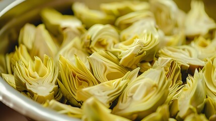 Artichoke Hearts also known by the name of globe artichoke or green artichoke