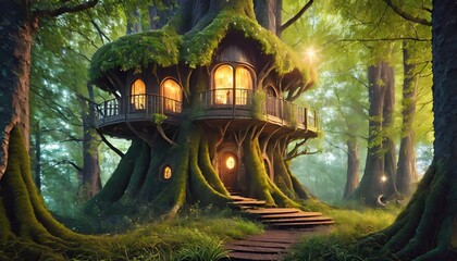 Fototapeta premium house in the woods