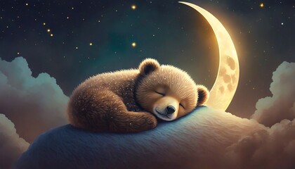 teddy bear in the moon