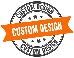 Fototapeta premium custom design stamp. custom design label on transparent background. round sign