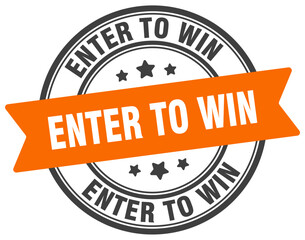 Fototapeta premium enter to win stamp. enter to win label on transparent background. round sign