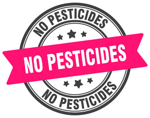 no pesticides stamp. no pesticides label on transparent background. round sign