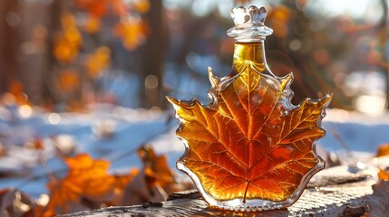 Maple syrup is a syrup made from the sap of maple trees - obrazy, fototapety, plakaty