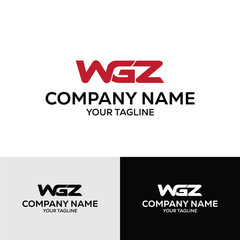 3 Letter WGZ Initial Logo Template Vector Illustration Design