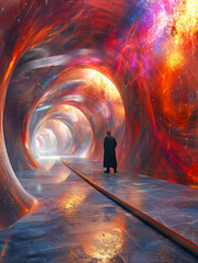 Futuristic Cityscape with Bitcoin-Themed Offices and Buildings AI Generated