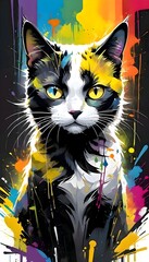 cat wallpaper, anime background, fantasy cat, cat vector, cute cat, horror cat, pet, Persian cat