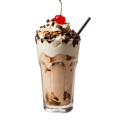 Ice cream icon, 3D render style, isolated on white or transparent background.