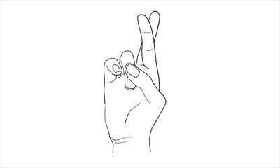 Hand in line art style. Continuous line art set isolated on white background. Outline, linear, thin line, doodle art. Minimalist Vector illustration