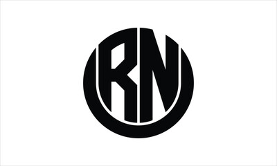 RN initial letter circle icon gaming logo design vector template. batman logo, sports logo, monogram, polygon, war game, symbol, playing logo, abstract, fighting, typography, icon, minimal, wings logo