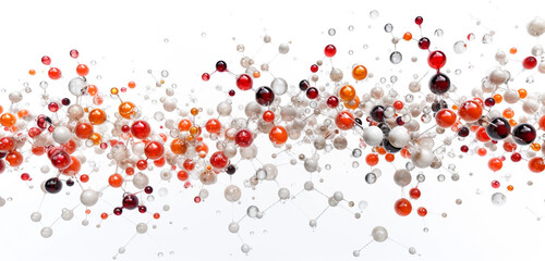 The molecular complexity of flavanonols illustrated with a high level of detail, isolated on a white background. Digital art
