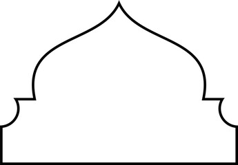 Islamic Dome Design Thin Line outline Black silhouettes Design pictogram symbol visual illustration