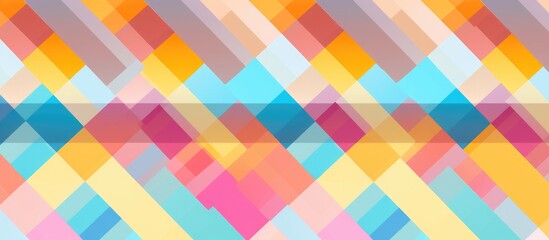 Abstract colorful gingham pattern on vintage striped background Geometric weave illustration for fabric or fashion design concept