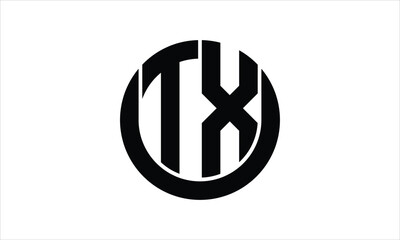 TX initial letter circle icon gaming logo design vector template. batman logo, sports logo, monogram, polygon, war game, symbol, playing logo, abstract, fighting, typography, icon, minimal, wings logo