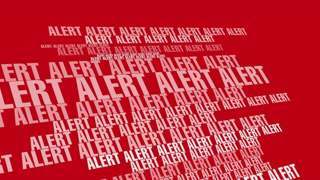 Alarm red alert text on red background pressing and essential symbol of danger threat, and high priority attention