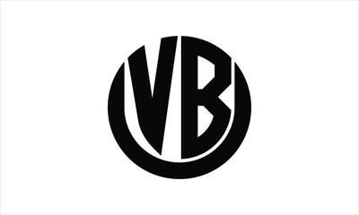 VB initial letter circle icon gaming logo design vector template. batman logo, sports logo, monogram, polygon, war game, symbol, playing logo, abstract, fighting, typography, icon, minimal, wings logo