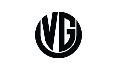 VG initial letter circle icon gaming logo design vector template. batman logo, sports logo, monogram, polygon, war game, symbol, playing logo, abstract, fighting, typography, icon, minimal, wings logo
