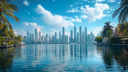 A photo of skyline of Dubai 