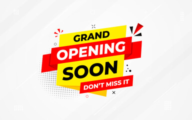 Opening Soon banner template vector design. Online shop opening background, Special Discount marketing poster design for web and Social. sale banner vector template Design.
