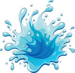 Fototapeta na wymiar water splash vector illustration, water splash isolated on a white background, Fresh water splash vector, Water design elements