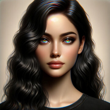 Stunning Digital Portrait of a Woman with Striking Eyes
