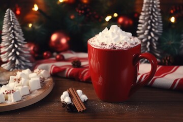 Obraz na płótnie Canvas Classic hot chocolate with marshmallows