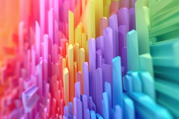 3d render, abstract background with colorful spectrum