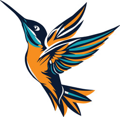 illustration of an abstract bird