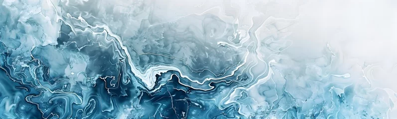 Türaufkleber Watercolor ocean wave background texture. Marble wash art abstract background. © Fabian Mohr